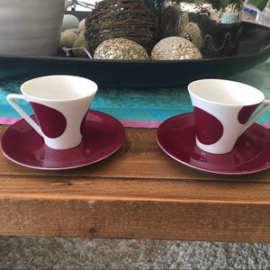 NEW! Set of 2 Porcelain coffee cups